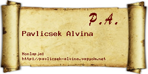 Pavlicsek Alvina névjegykártya